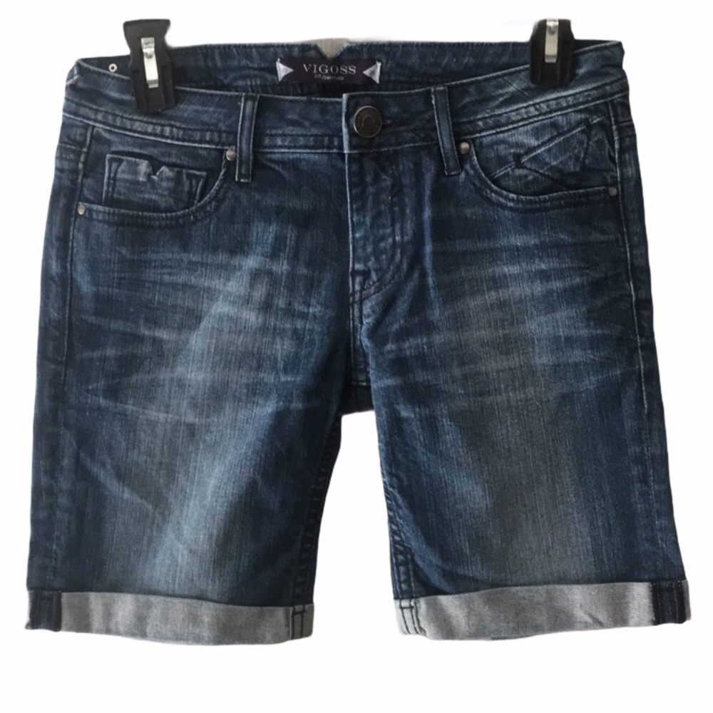 Vigoss denim Bermuda shorts with cuff